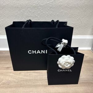 Chanel Black Bags with White Camellia